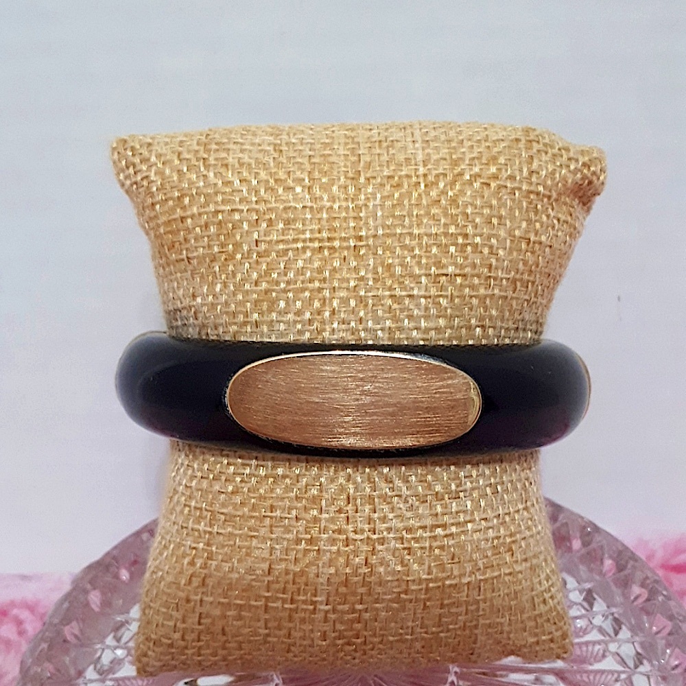 Vintage Brass Inlay Acrylic Bangle